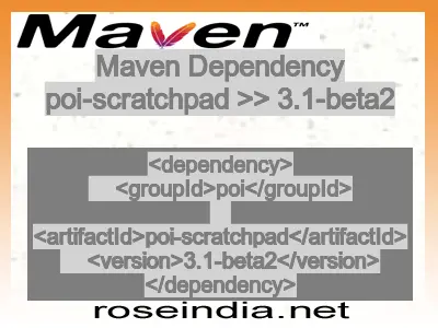 Maven dependency of poi-scratchpad version 3.1-beta2