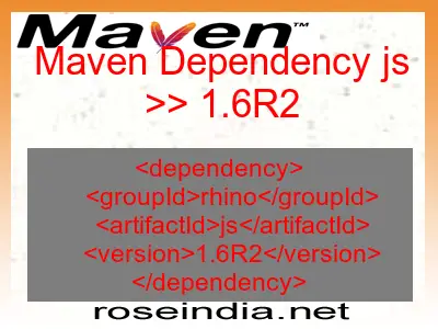 Maven dependency of js version 1.6R2