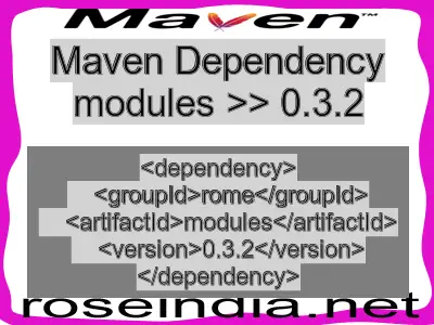 Maven dependency of modules version 0.3.2