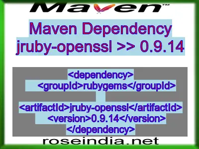 Maven dependency of jruby-openssl version 0.9.14