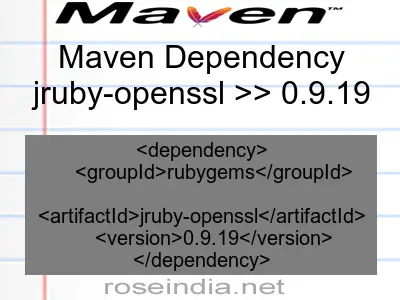 Maven dependency of jruby-openssl version 0.9.19