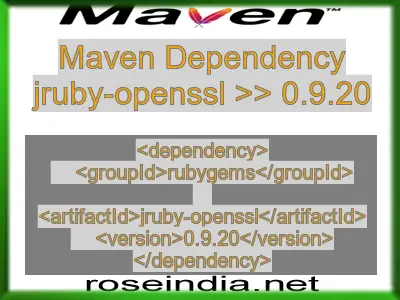 Maven dependency of jruby-openssl version 0.9.20