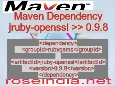 Maven dependency of jruby-openssl version 0.9.8