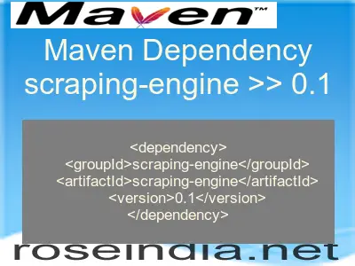 Maven dependency of scraping-engine version 0.1