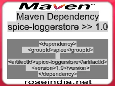 Maven dependency of spice-loggerstore version 1.0