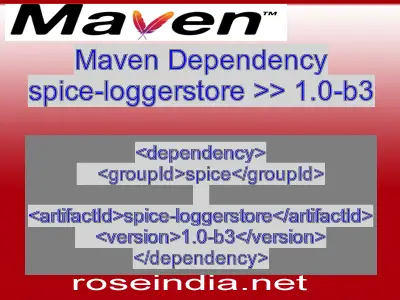 Maven dependency of spice-loggerstore version 1.0-b3