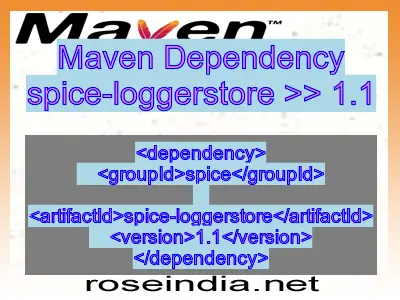 Maven dependency of spice-loggerstore version 1.1