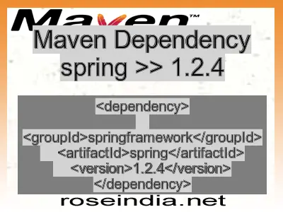 Maven dependency of spring version 1.2.4