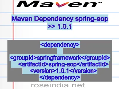 Maven dependency of spring-aop version 1.0.1