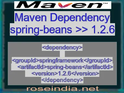 Maven dependency of spring-beans version 1.2.6