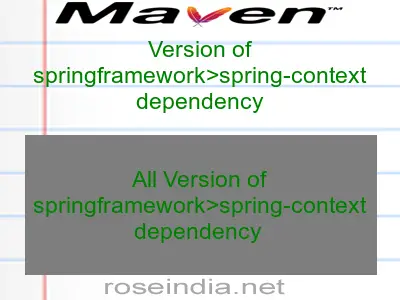 springframework\u003espring-context dependency