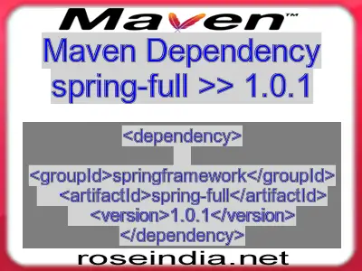 Maven dependency of spring-full version 1.0.1