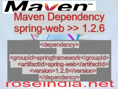 Maven dependency of spring-web version 1.2.6