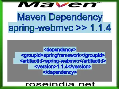 spring webmvc maven dependency