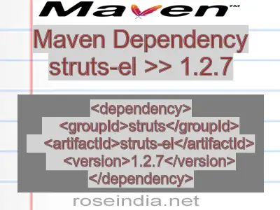 Maven dependency of struts-el version 1.2.7