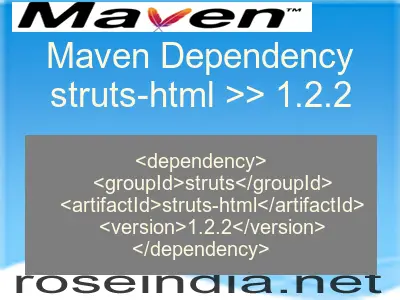 Maven dependency of struts-html version 1.2.2