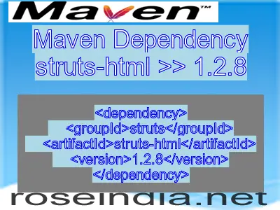 Maven dependency of struts-html version 1.2.8