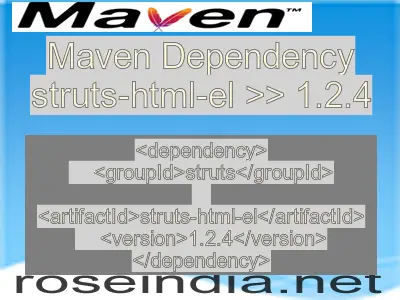 Maven dependency of struts-html-el version 1.2.4