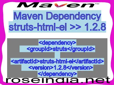 Maven dependency of struts-html-el version 1.2.8