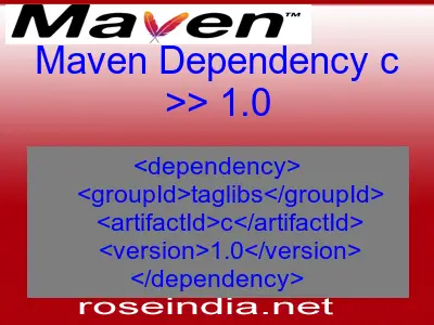 Maven dependency of c version 1.0