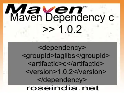 Maven dependency of c version 1.0.2