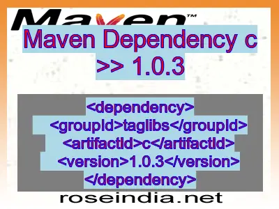 Maven dependency of c version 1.0.3