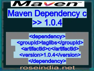 Maven dependency of c version 1.0.4