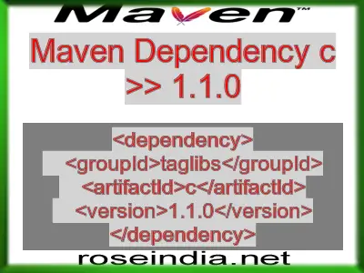 Maven dependency of c version 1.1.0