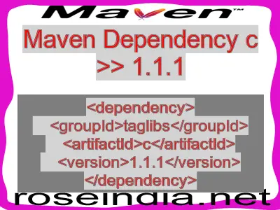 Maven dependency of c version 1.1.1