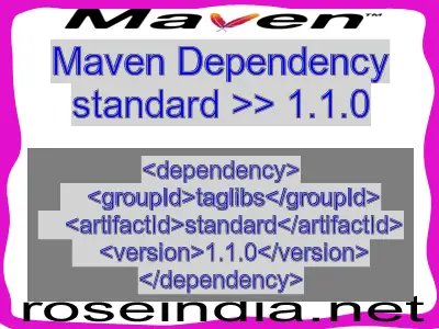 Maven dependency of standard version 1.1.0