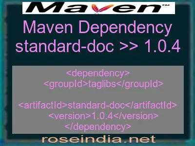 Maven dependency of standard-doc version 1.0.4