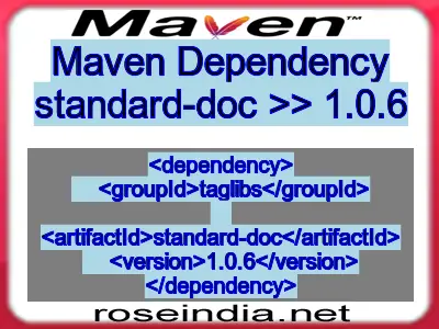 Maven dependency of standard-doc version 1.0.6