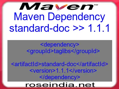 Maven dependency of standard-doc version 1.1.1