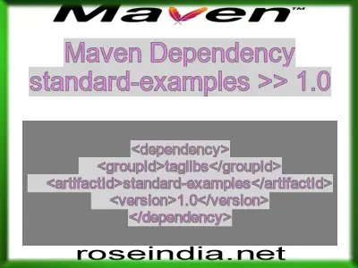 Maven dependency of standard-examples version 1.0