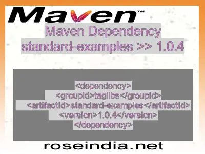 Maven dependency of standard-examples version 1.0.4