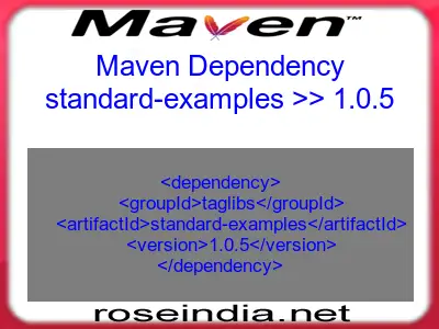 Maven dependency of standard-examples version 1.0.5