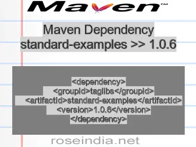 Maven dependency of standard-examples version 1.0.6