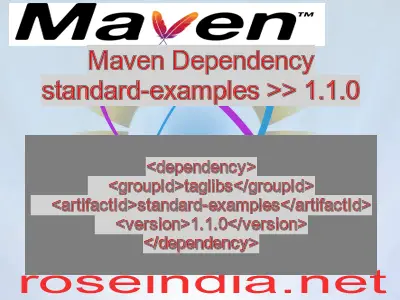 Maven dependency of standard-examples version 1.1.0