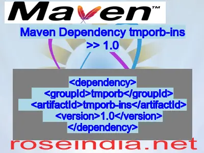 Maven dependency of tmporb-ins version 1.0