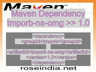 Maven dependency of tmporb-ns-omg version 1.0