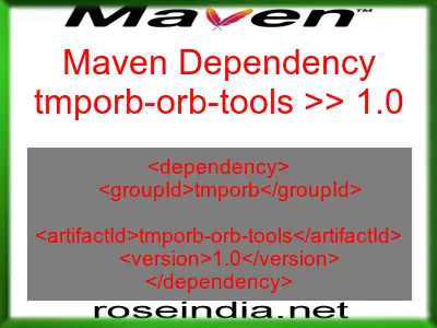 Maven dependency of tmporb-orb-tools version 1.0