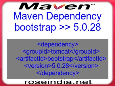 Maven dependency of bootstrap version 5.0.28