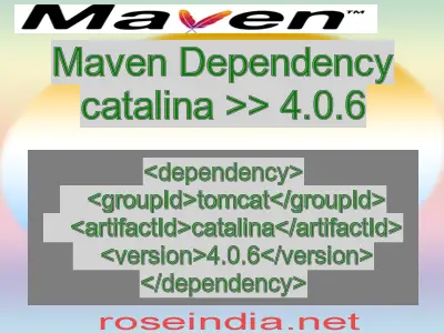 Maven dependency of catalina version 4.0.6