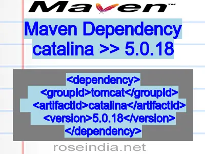 Maven dependency of catalina version 5.0.18