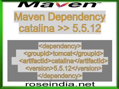 Maven dependency of catalina version 5.5.12