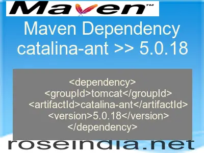 Maven dependency of catalina-ant version 5.0.18