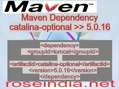 Maven dependency of catalina-optional version 5.0.16