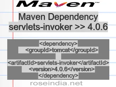 Maven dependency of servlets-invoker version 4.0.6