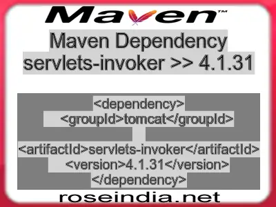 Maven dependency of servlets-invoker version 4.1.31