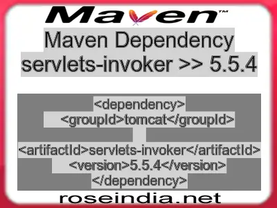 Maven dependency of servlets-invoker version 5.5.4